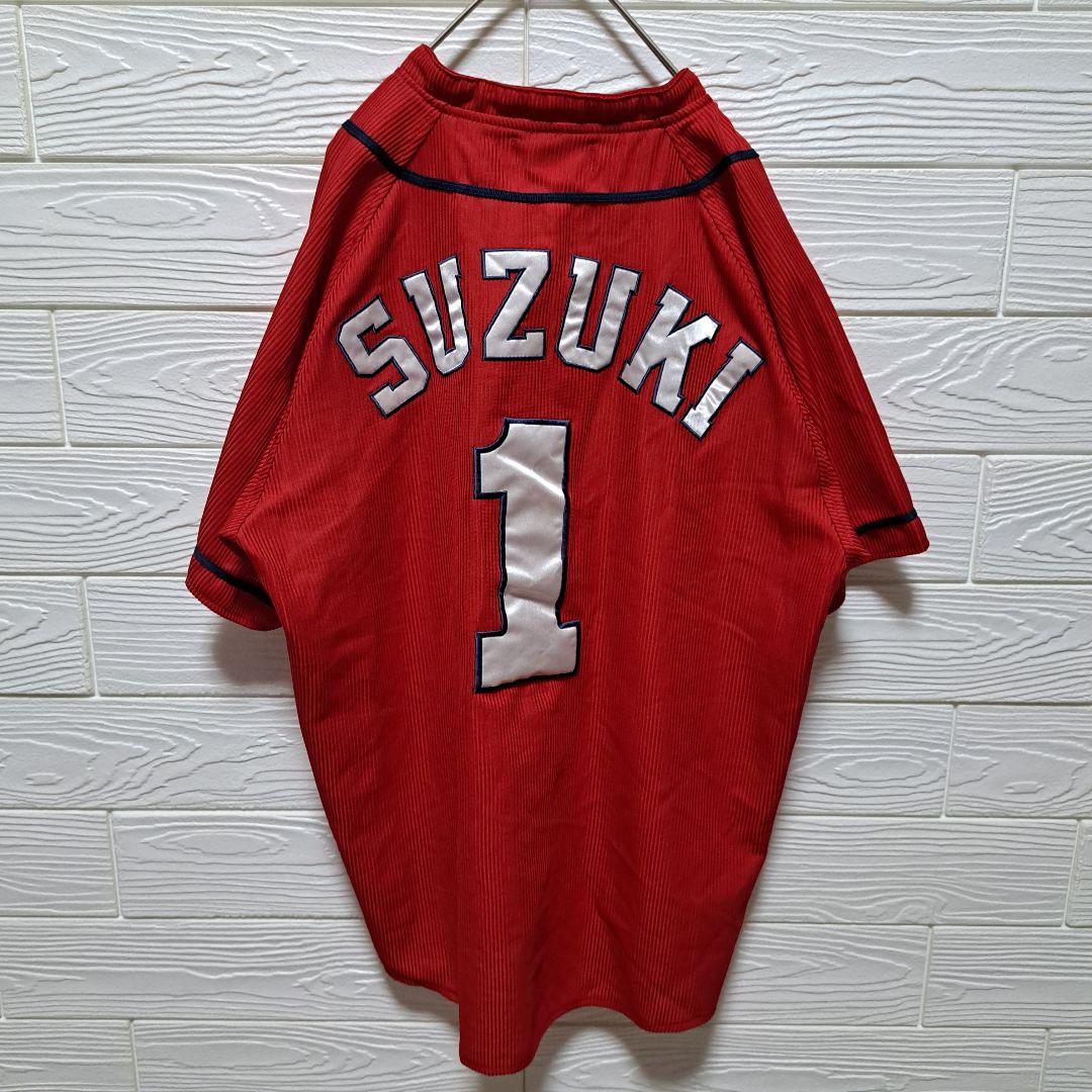 広島カープ　デサント　鈴木誠也　#1　ハイクオリティユニフォーム　ビジターモデル