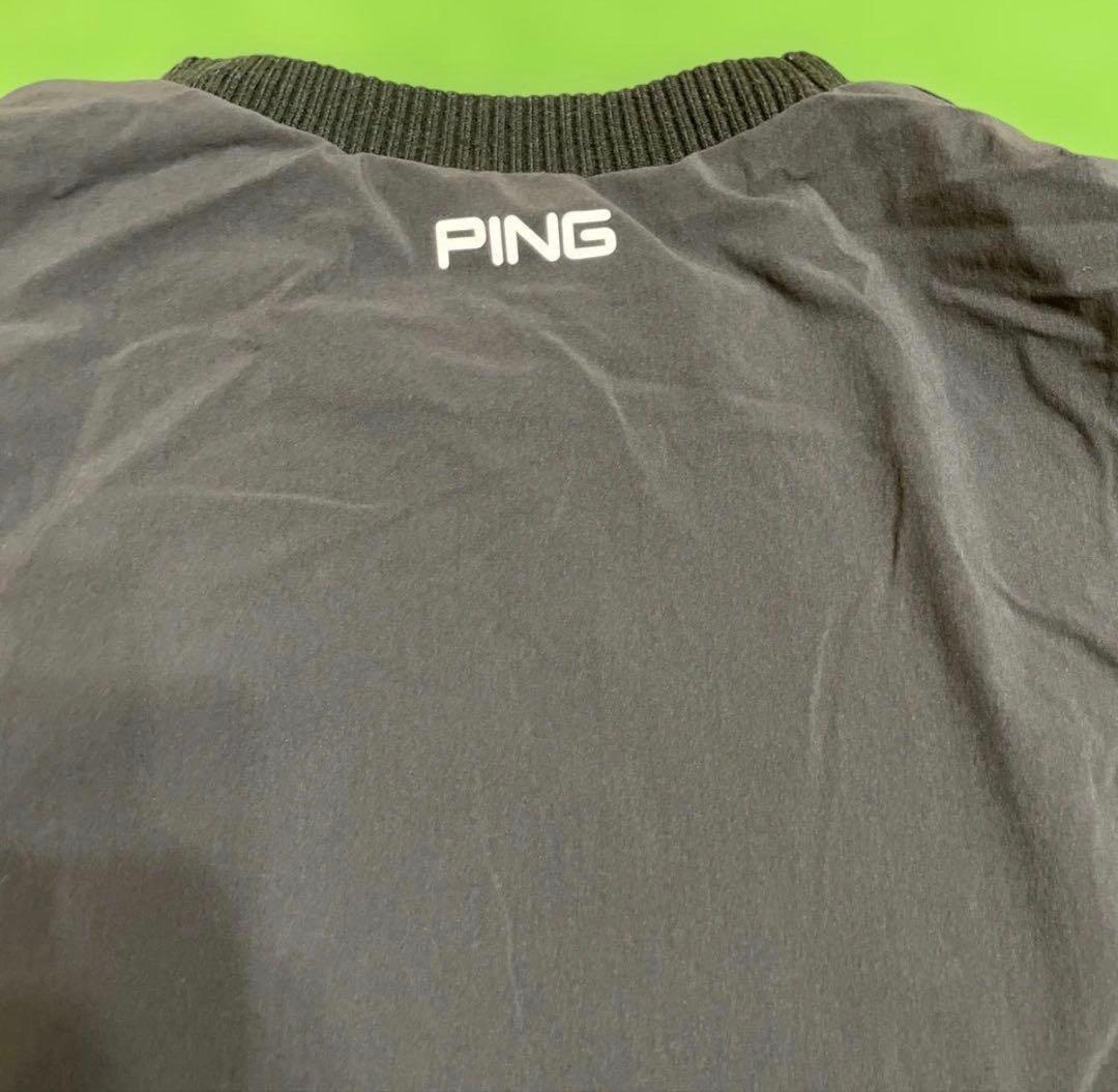 PING メンズゴルフセーターとウインドブレーカーのリバーシブル　黒　LL
