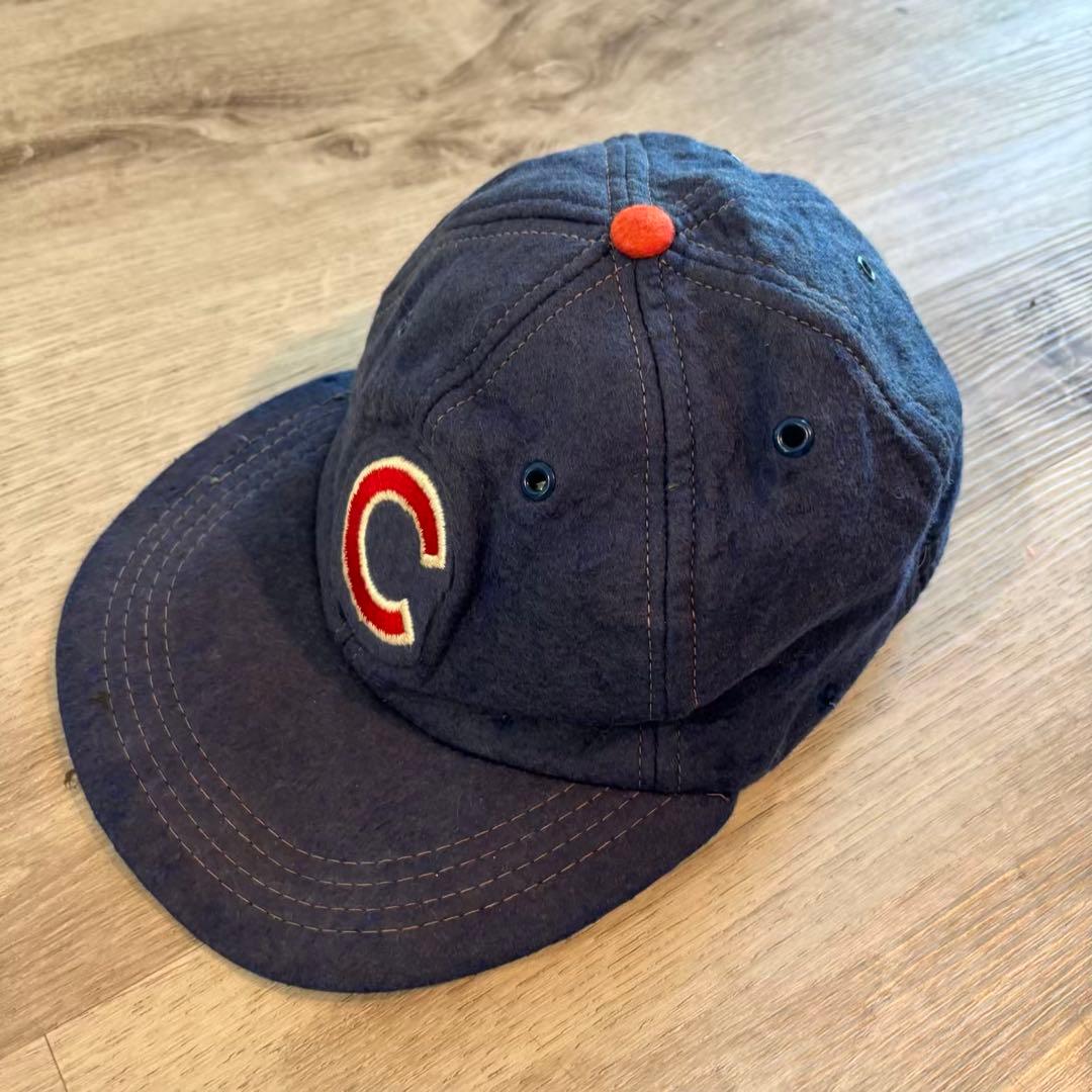 【MLB】80s USA製 カブス レザーSWB 古着CAP#497