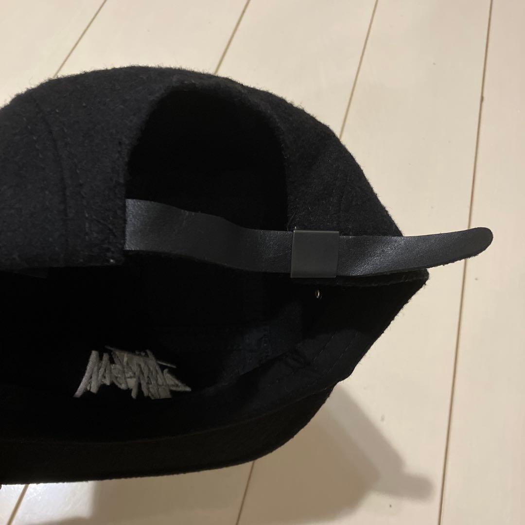 スケートボード SK8 stussy logo 5panel cap black