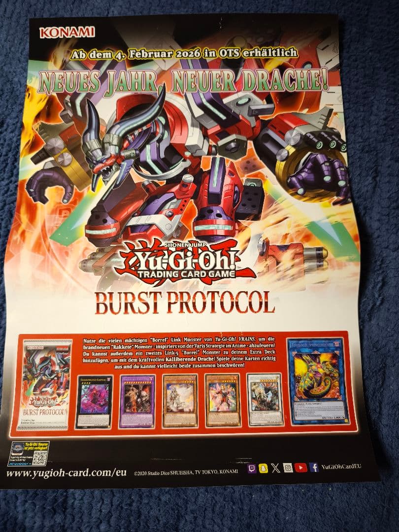 遊戯王　ヴァレルシュラウドドラゴン　バーストプロトコル　プレイマット　EU英語版
