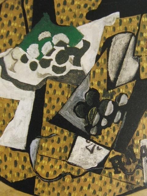 ジョルジュ・ブラック、葡萄のある静物、希少な画集より、状態良好