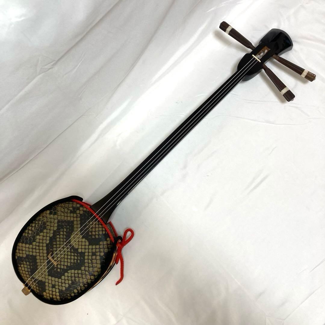 三線 沖縄 ソフトケース 付属品 初心者 人工皮 蛇革 蛇皮 和楽器