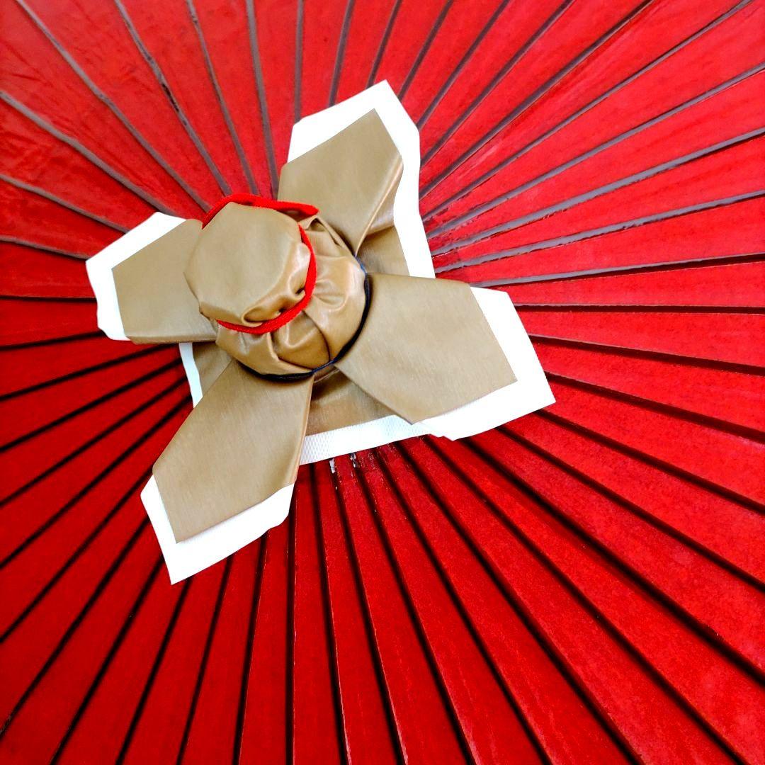 お値下げ★ 伝統工芸品 高級蛇の目傘 真紅