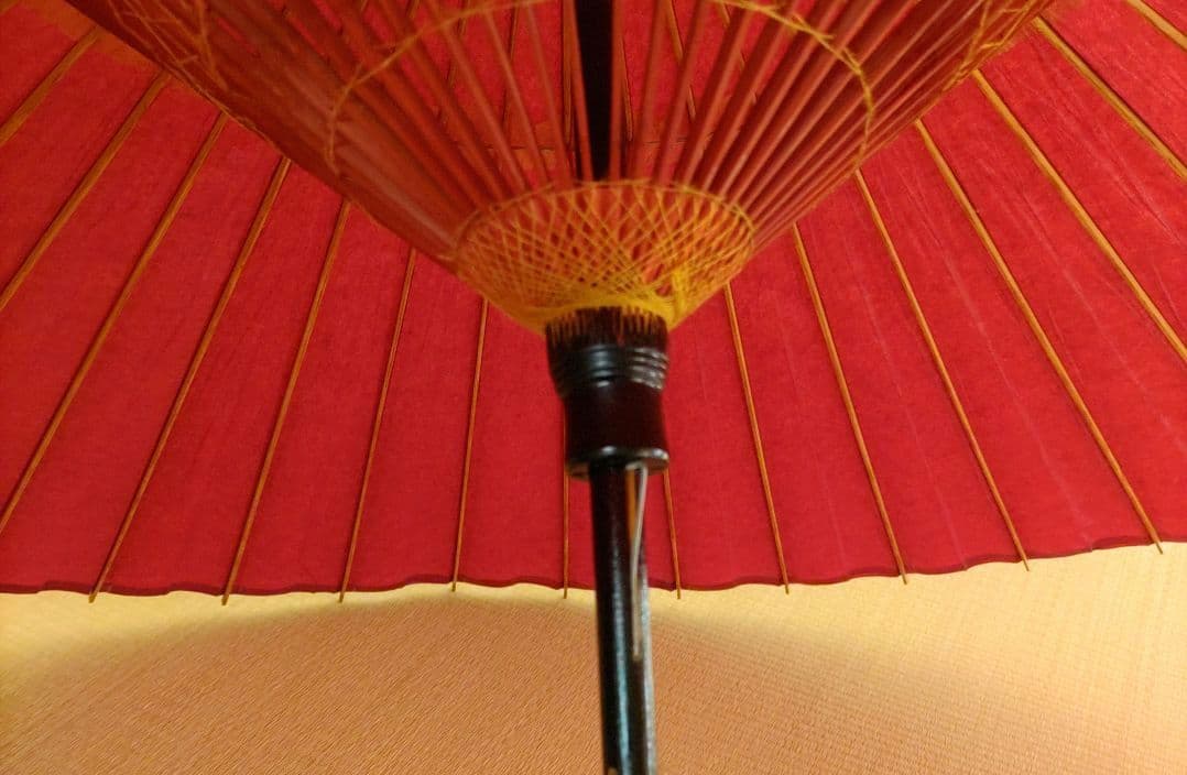 お値下げ★ 伝統工芸品 高級蛇の目傘 真紅