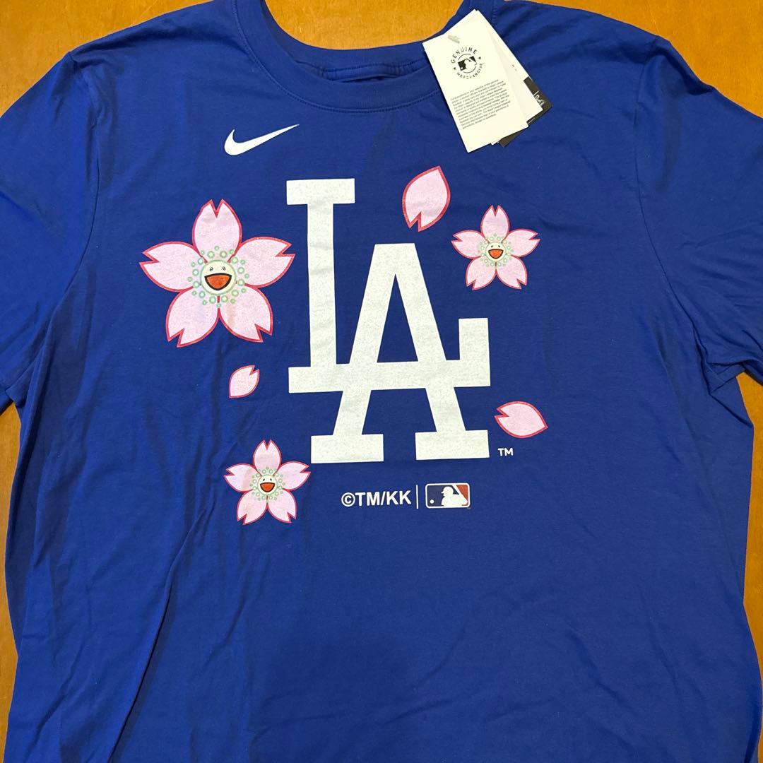 【新品未使用】ドジャース MLB コラボ 村上隆 Tシャツ ブルー XLサイズ
