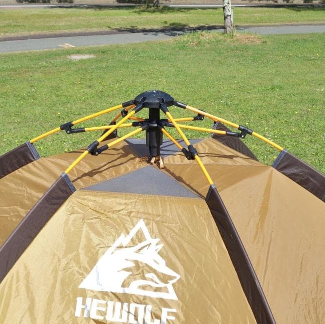 【送料無料】 Hewolf テント ワンタッチテント ベージュ 収納袋付 美品