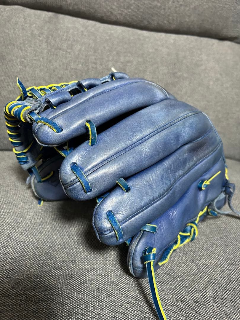 NIKE 硬式グローブ 青 nike pro 2005 激レア 紐交換 中古