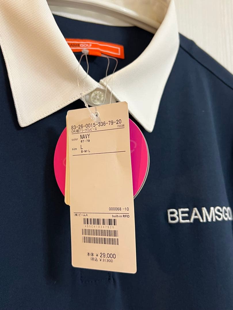 お値引き中❗️BEAMS GOLF レディース　ネイビー ポロワンピース L