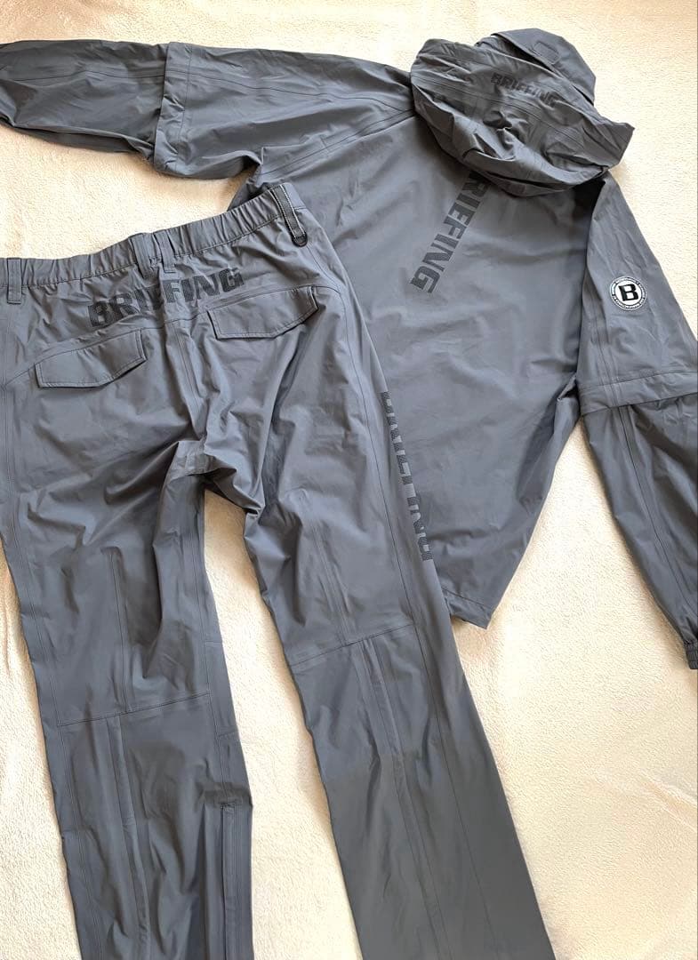 BRIEFING グレー レインウェア上下 セットアップ size L 極美品