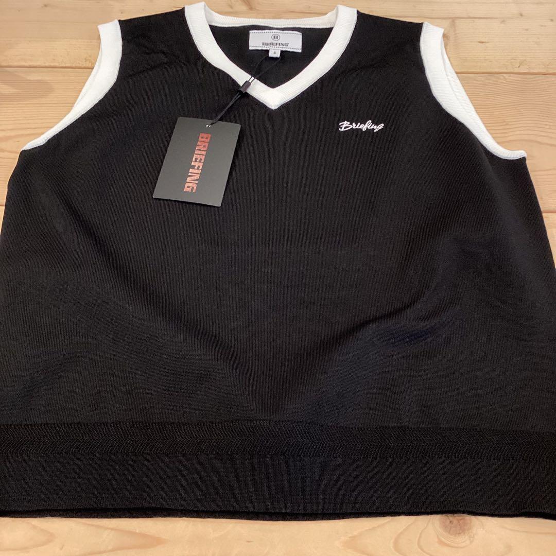 新品　BRIEFING BI-COLOR V NECK KNIT VEST S