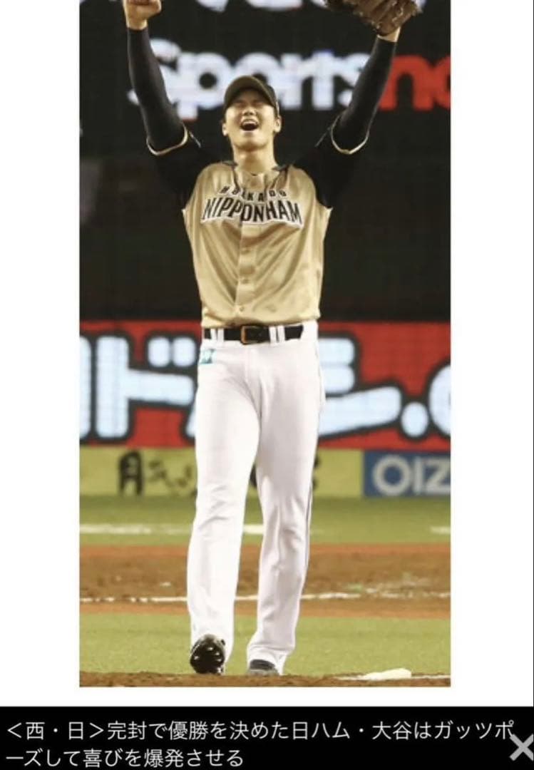 北海道日本ハムファイターズ　大谷翔平選手ユニフォーム　ビジターモデル