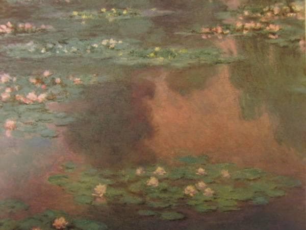 オスカル・クロード・モネ 、睡蓮、希少画集画、新品額装付