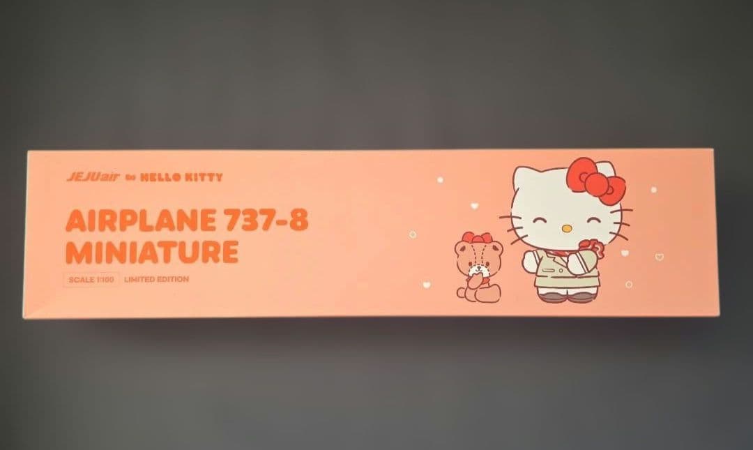 ハローキティ 飛行機模型 1:100 大型 サンリオボーイング737-800