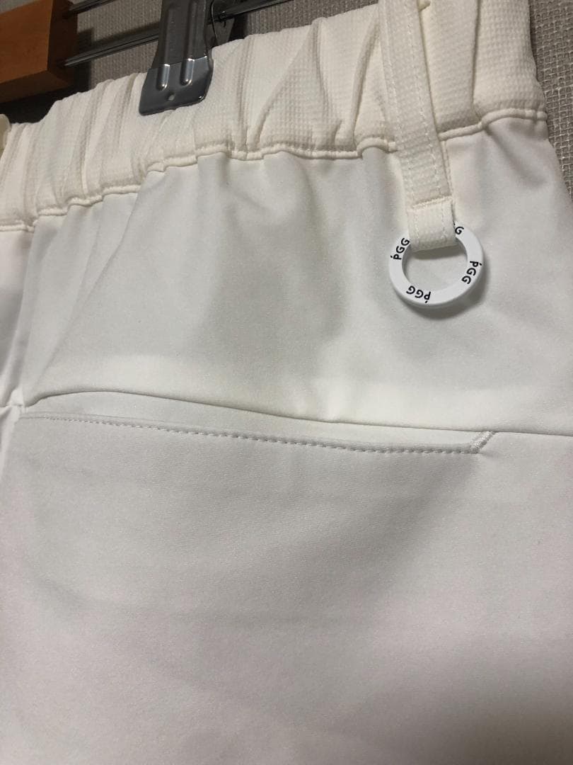 未使用 PGG ロングパンツ 4 M ホワイト 白 ストレッチ