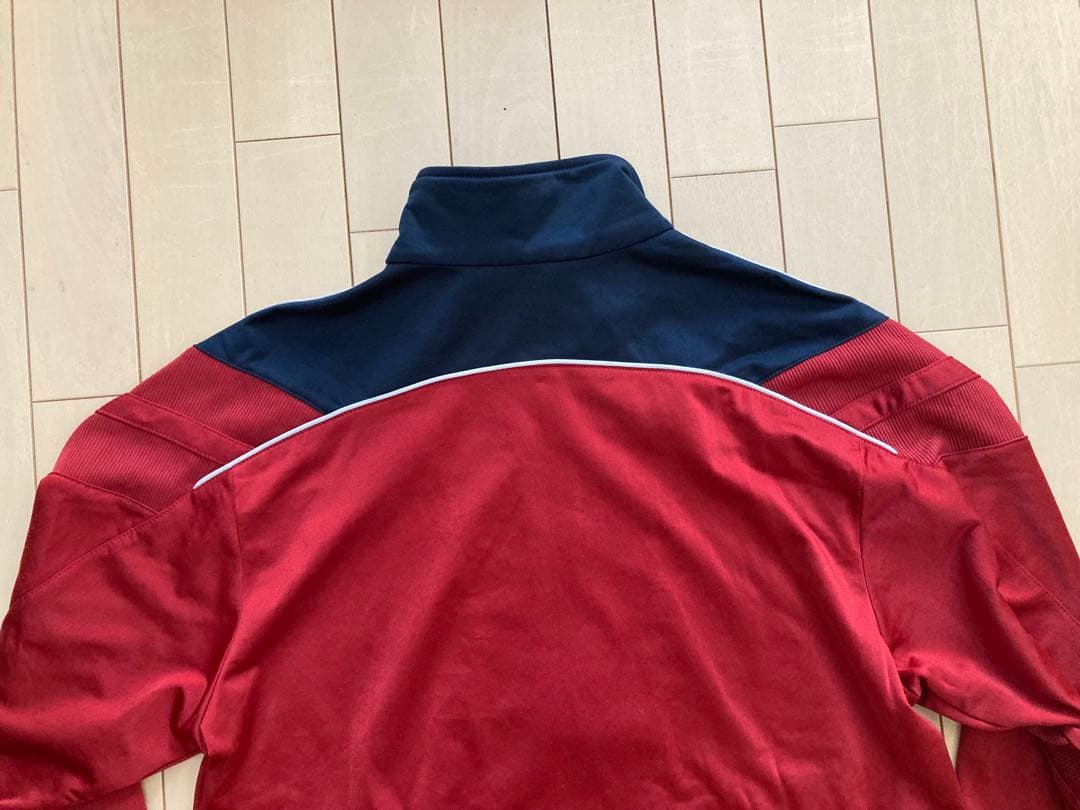 アディダス adidas ジャージ トラックジャケット 赤 紺 ネイビー 古着
