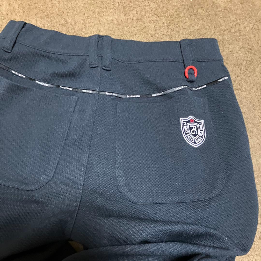 PGロゴ付きダークネイビーゴルフパンツ