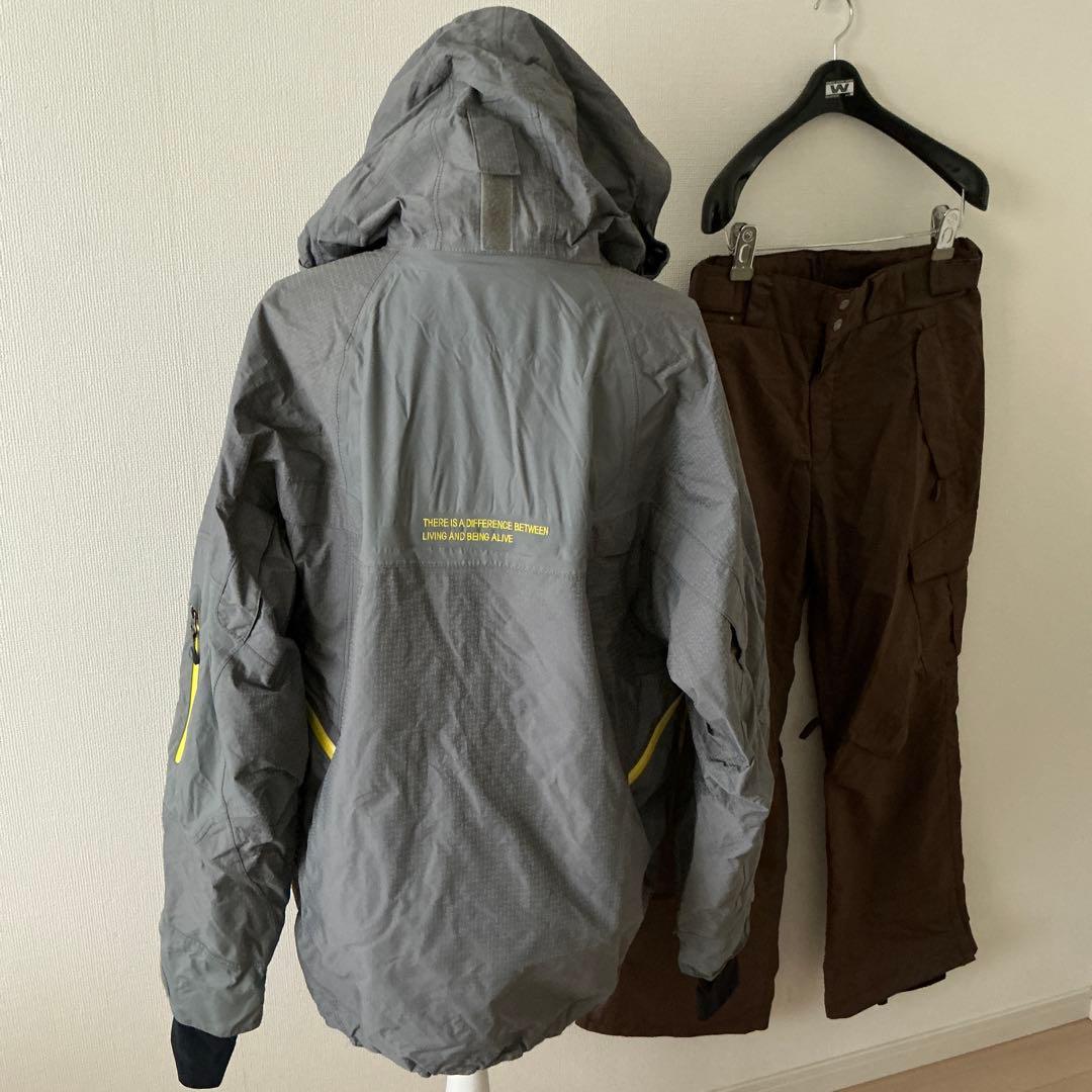 HH グレー ジャケットMサイズ+IGNIOブラウンパンツSサイズ上下セット美品