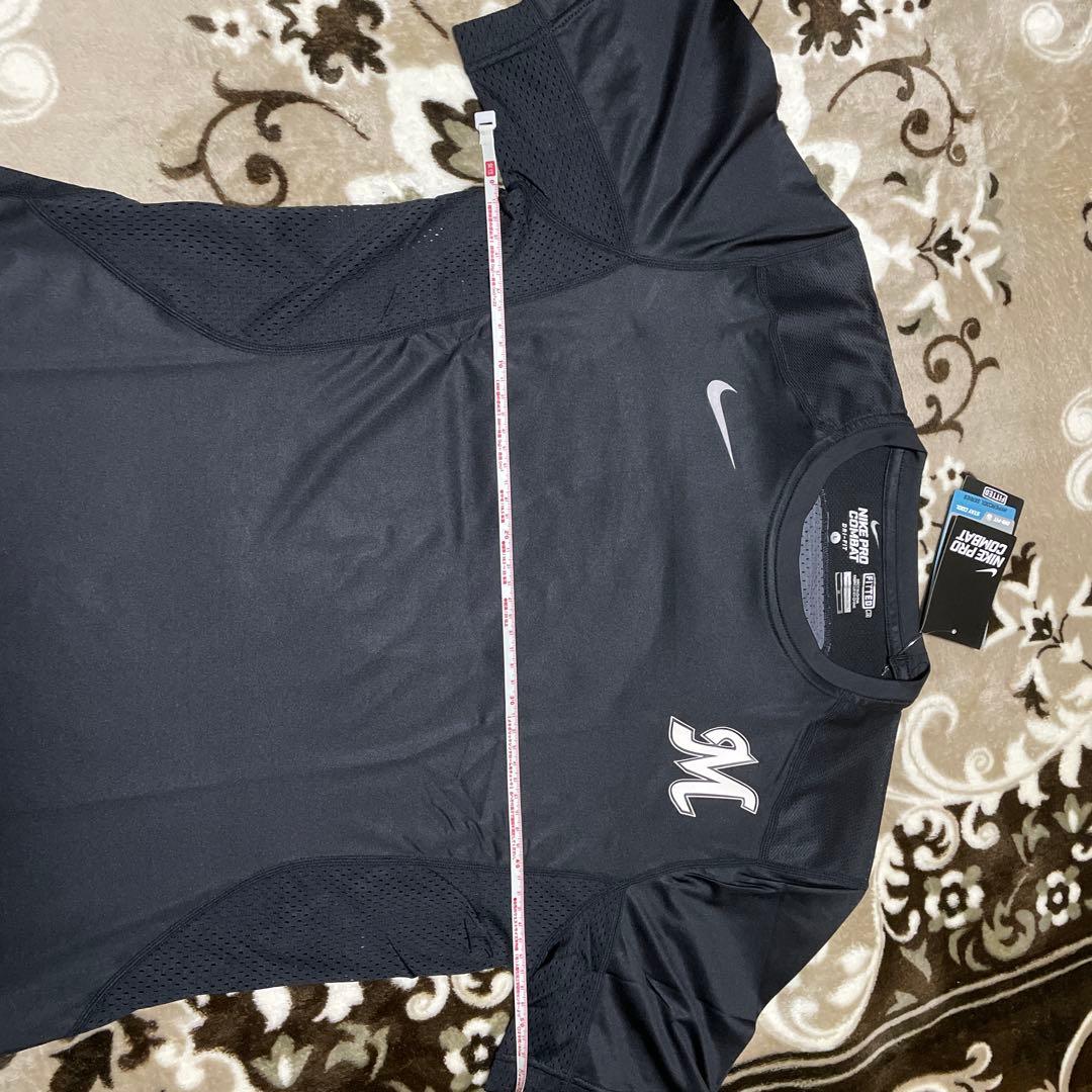 Nike 黒 ベースボールシャツ　プロ野球ロゴ入り