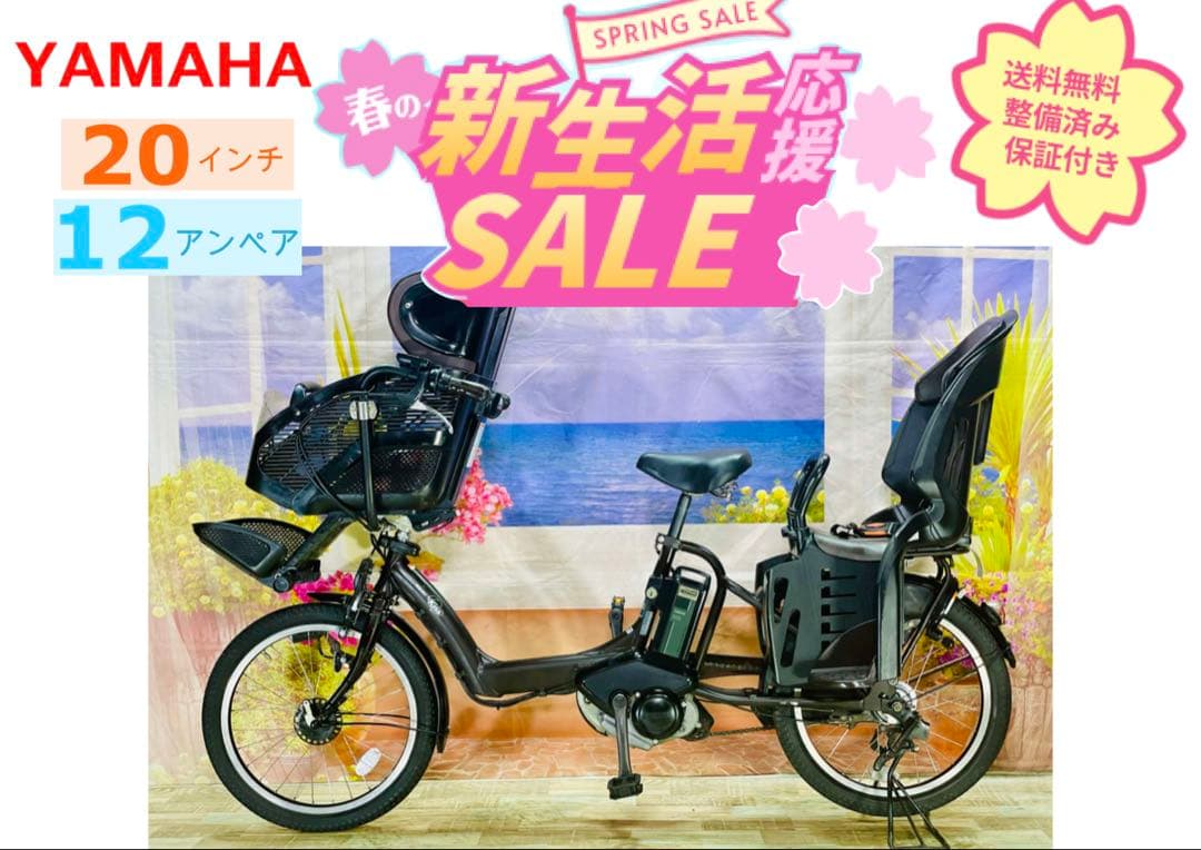 パスキス12AH⭐️人気モデル！ヤマハ子供乗せ電動アシスト自転車Y2789