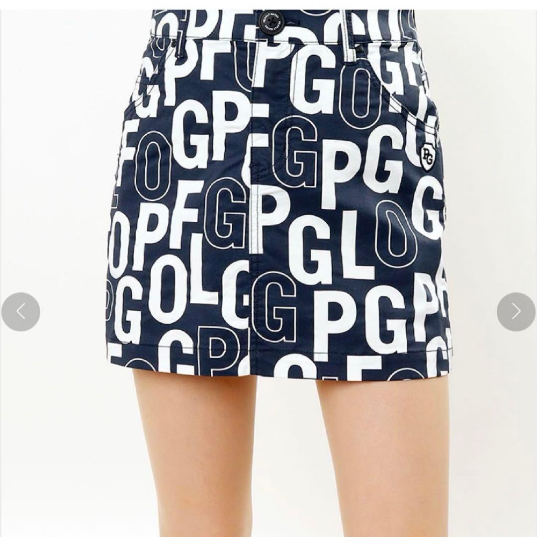PEARLY GATES パーリーゲイツ ロゴ総柄プリント ストレッチスカート
