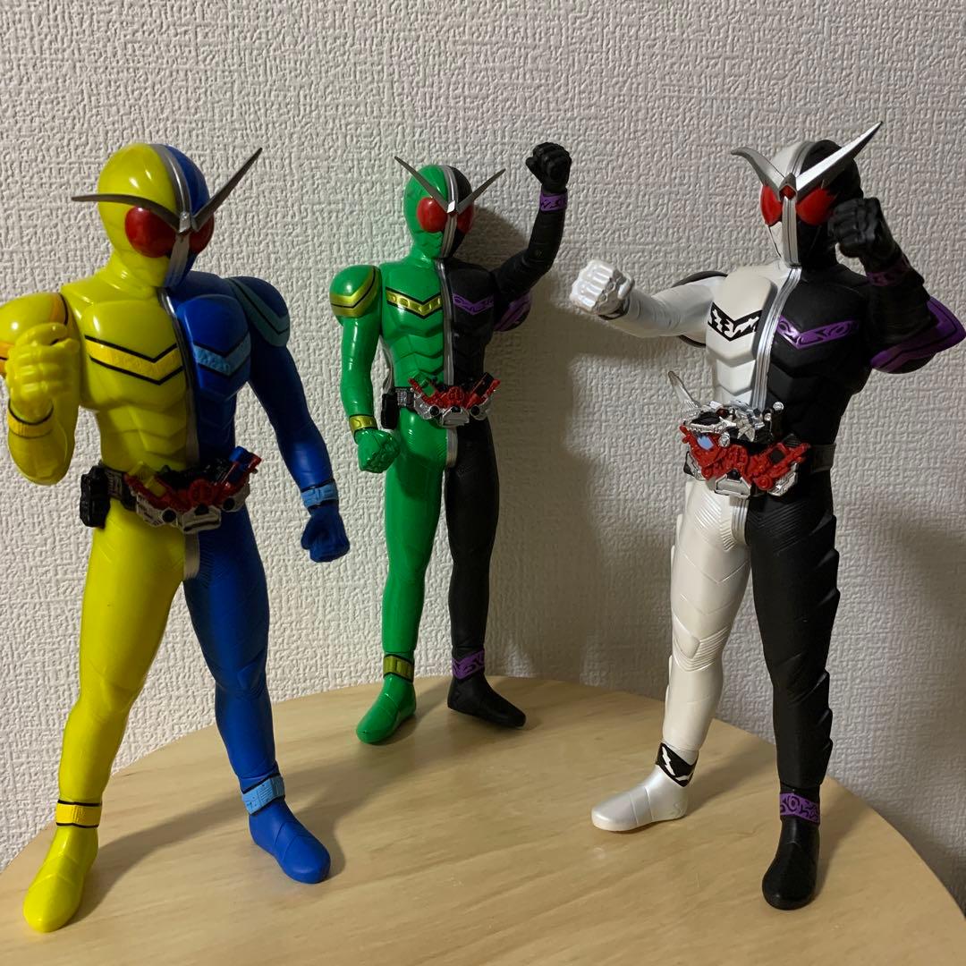 SALE仮面ライダーWビックフィギュアソフビ約25cm3体セット