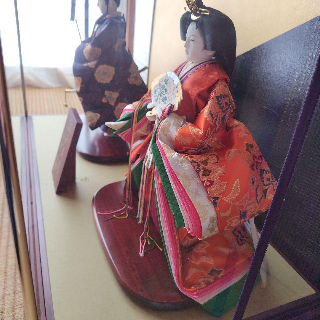 ✾雛人形 立ち雛　ガラスケース入り