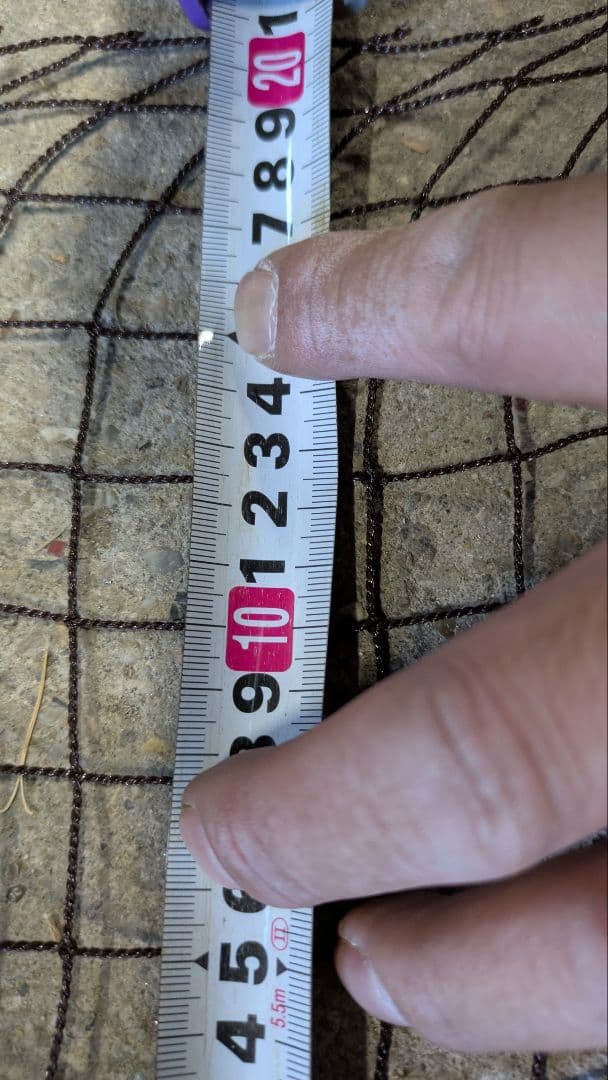 防球ネット　ゴルフ目　25mm目　ブラウン