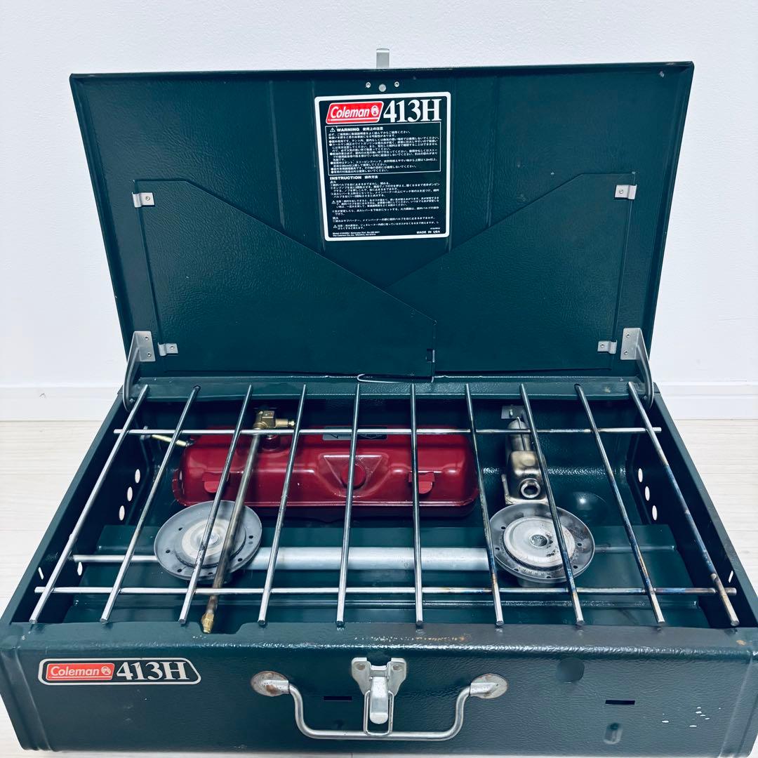 美品人気 Coleman コールマン 413H ガソリン ツーバーナー コンロ