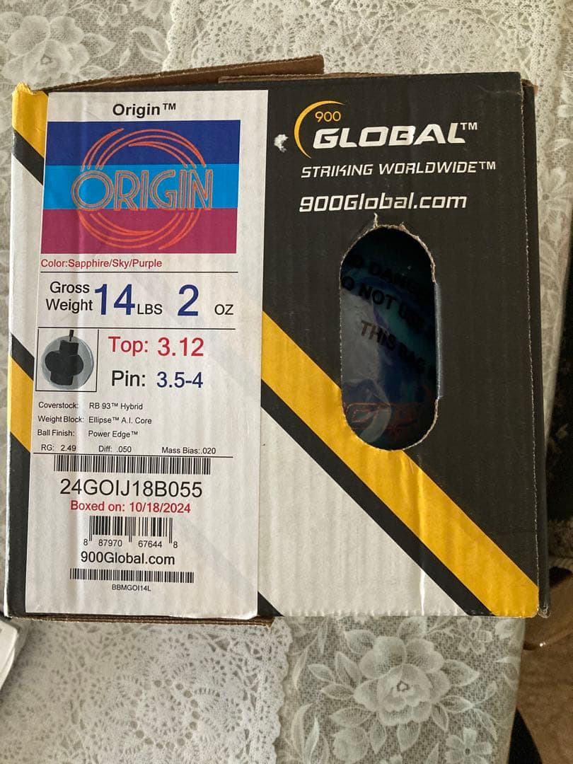 ボウリングボウルGLOBAL ORIGIN 14P 美品‼️