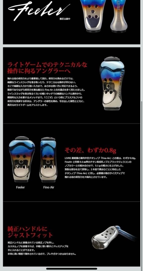 2個セット！リブレ　フィーラー　ハンドルノブ❌2個