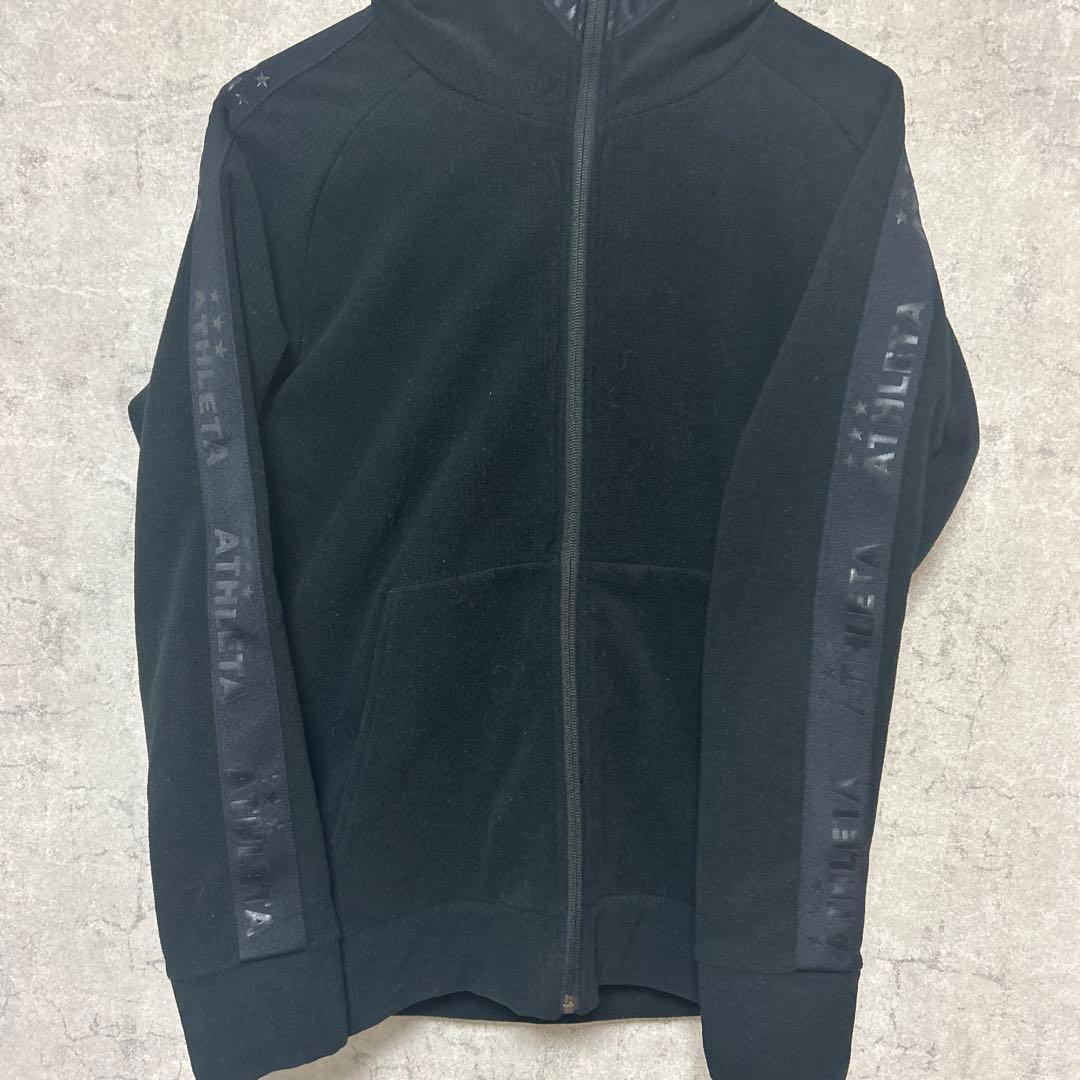 ATHLETA フルジップパーカー スウェットパンツ セット ブラック　フリース