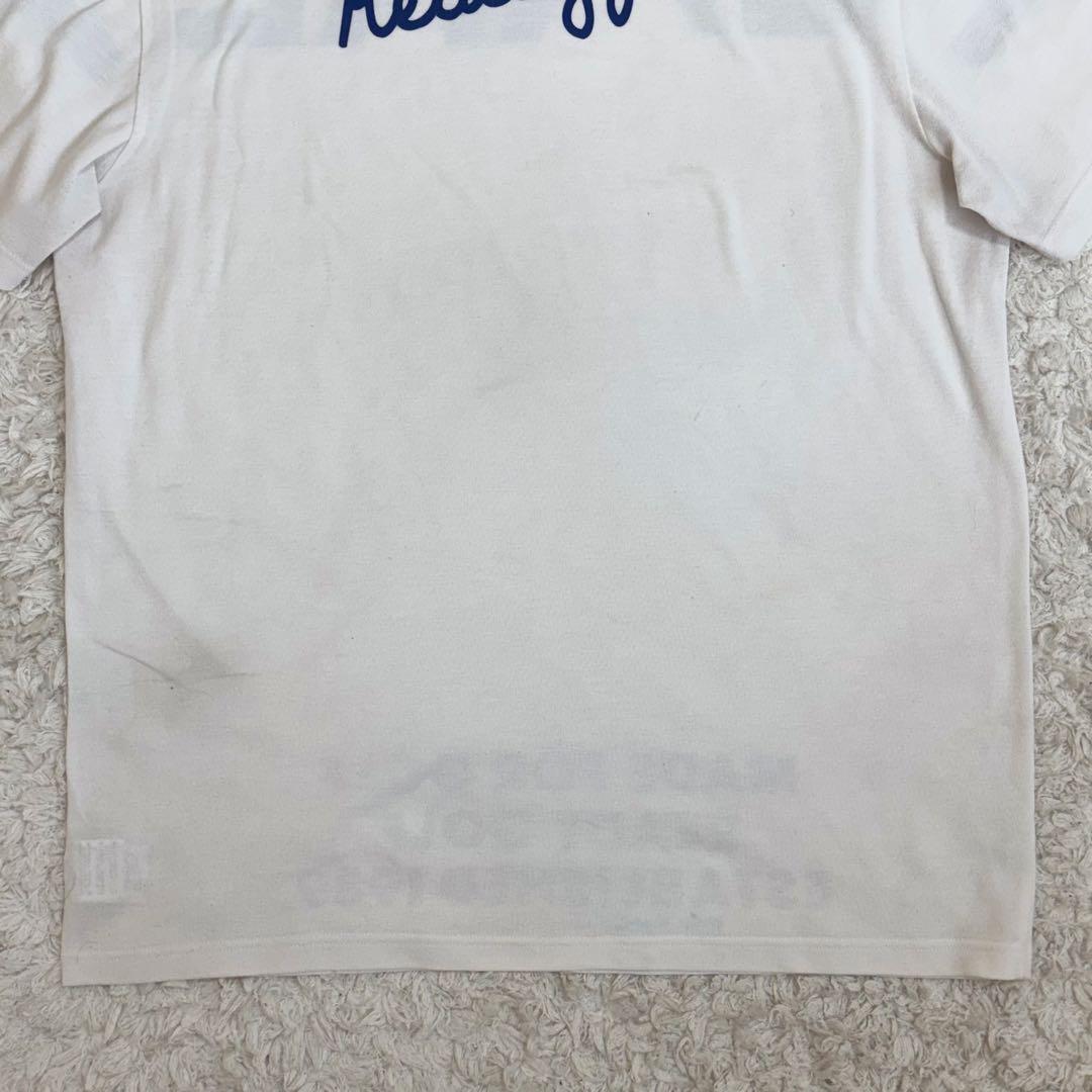 6(XL)サイズ パーリーゲイツ モックネック 半袖 ビッグロゴ ロゴドン 白