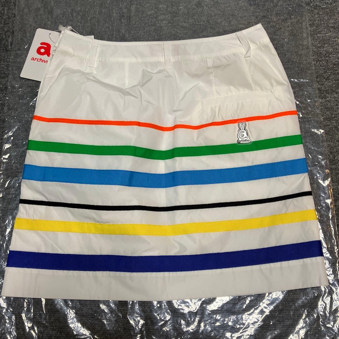 新品未使用　31900円の品　archivio ストライプ ゴルフスカート