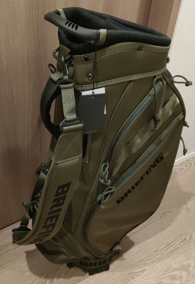 【最終値下げ】BRIEFING直営店限定　新品 未使用　キャディバッグ カーキ