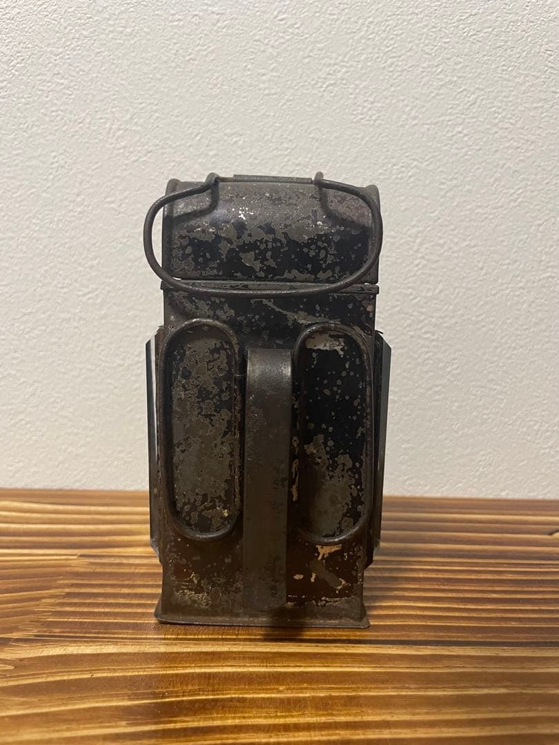 レア　1900's 3面カットガラス ハンドランタン