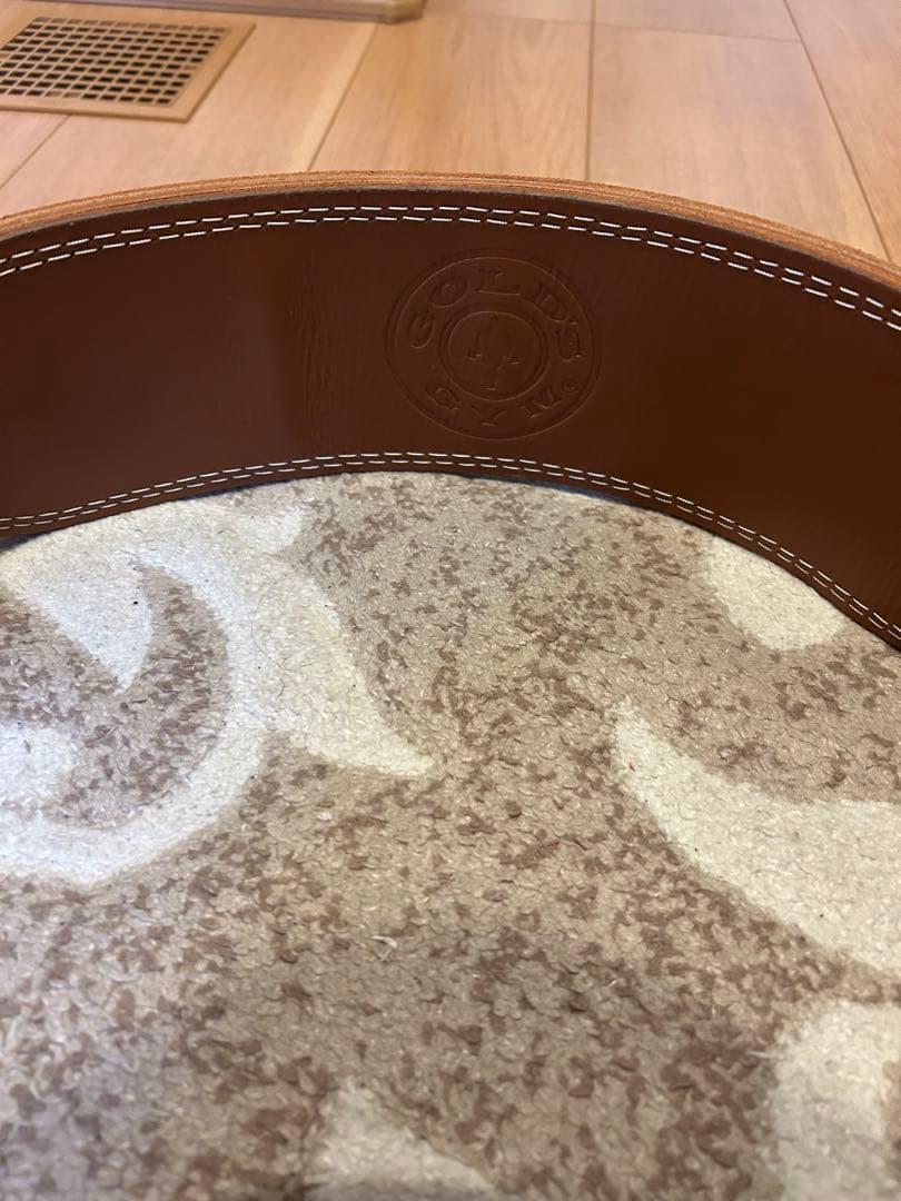 【訳あり】GOLD’S GYM プロレザーベルト　Lサイズ