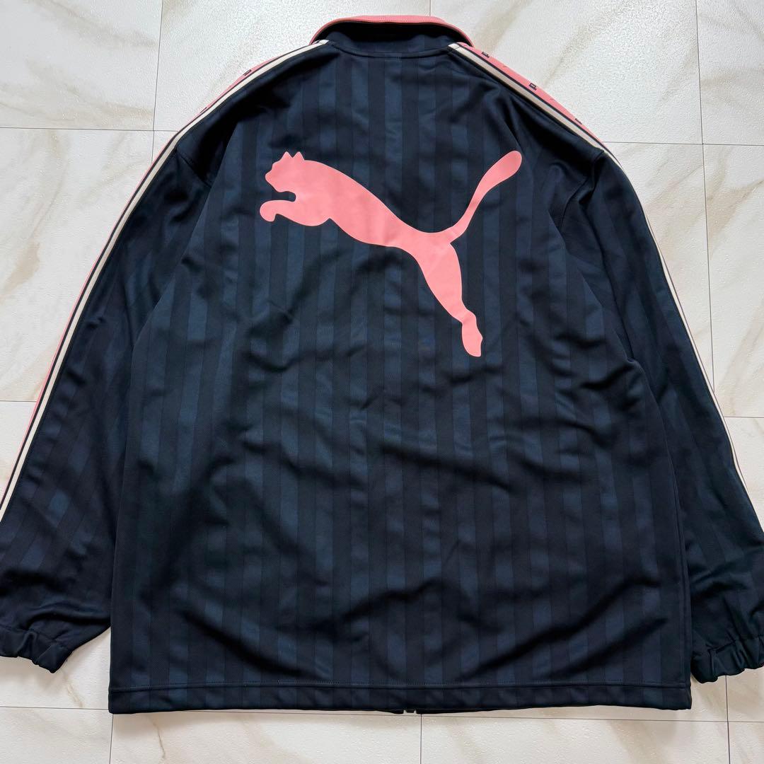 PUMA プーマ セットアップ でかロゴ ピンク×ネイビー 上下