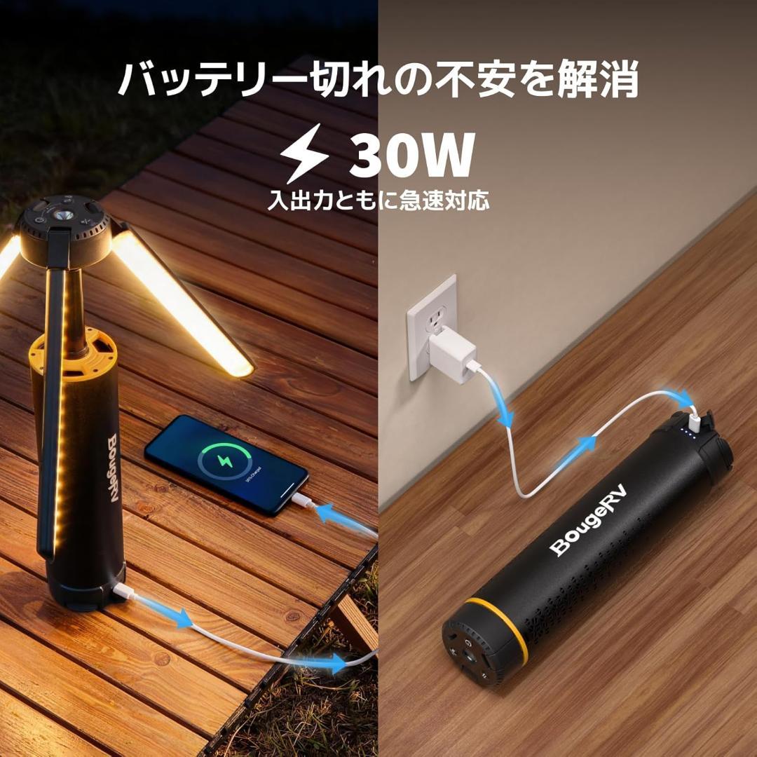 BougeRV LEDランタン キャンプランタン 充電式 3000lm 防水