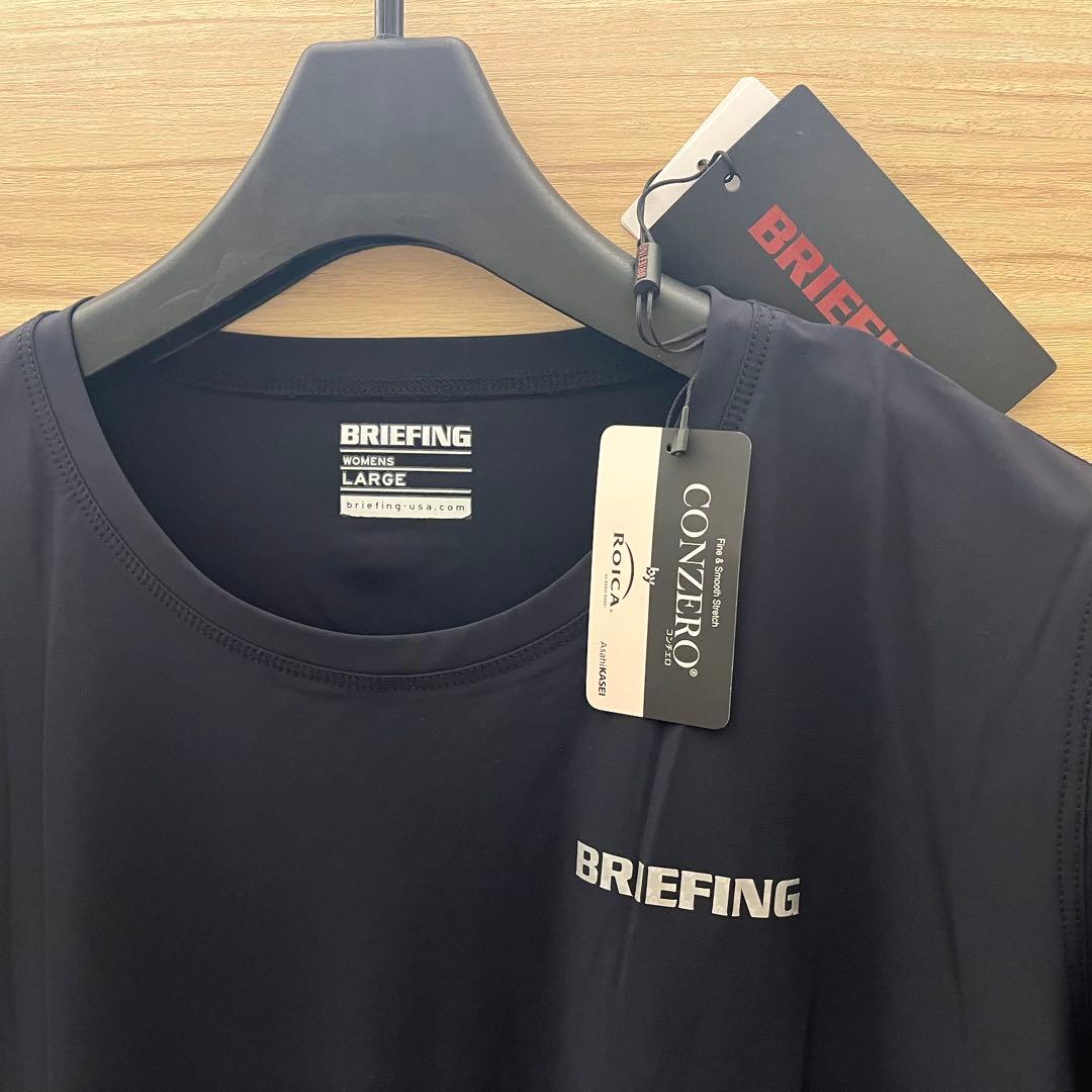 新品★レディースL BRIEFING ドライストレッチパフォーマンスTシャツ黒