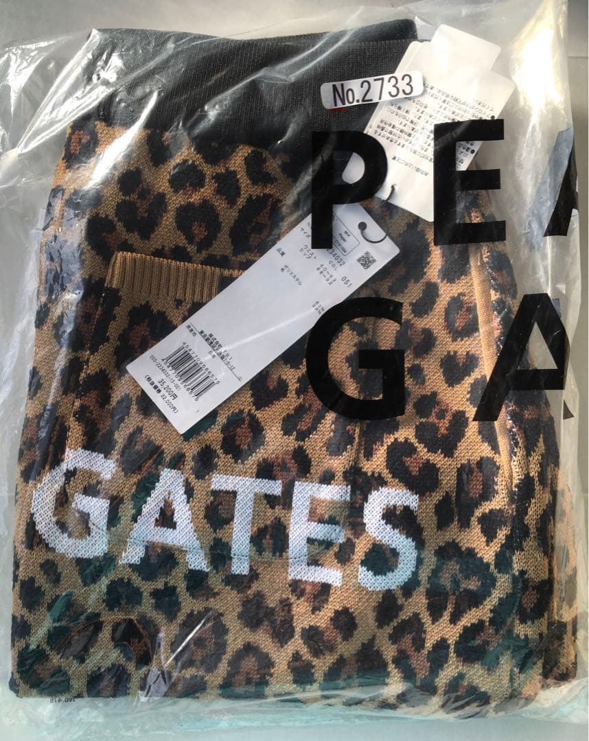 【PEARLY GATES】秋冬 レオパード柄 ニット ストレッチスカート1番M