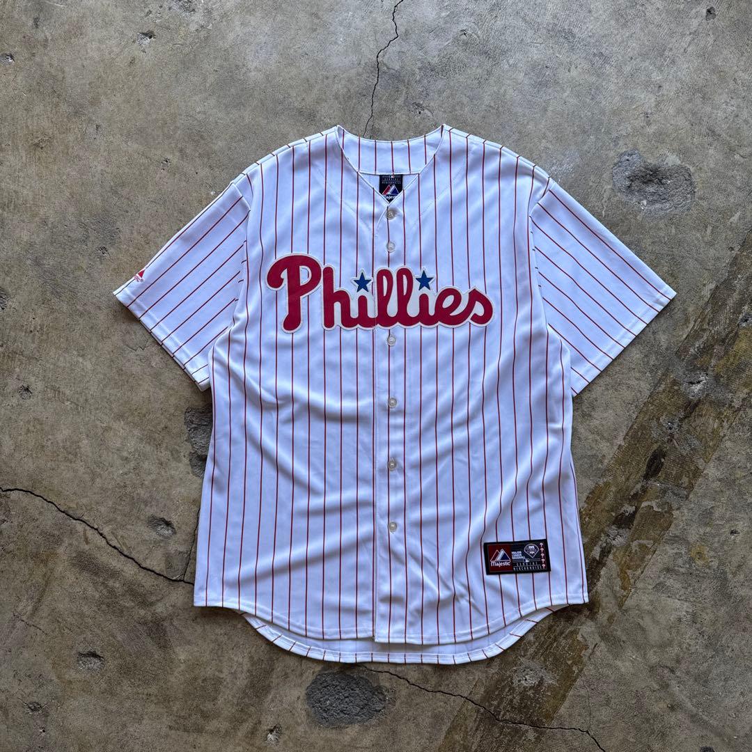 応援グッズ MLB Phillies Majestic game shirt