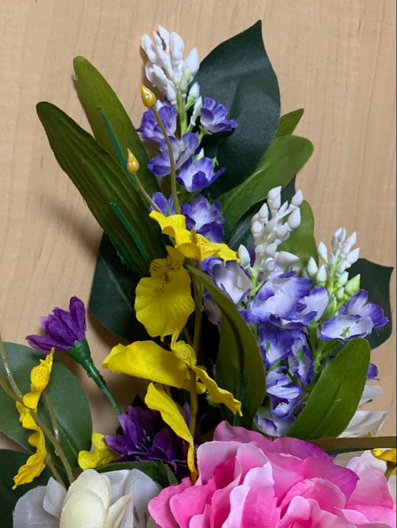 B 127z 仏花アレンジ一対　お墓花　お供え花　造花
