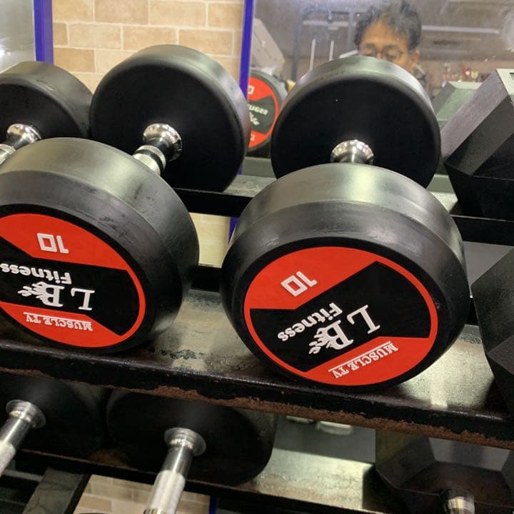 ラバーラウンドダンベル  22.5kg 2個