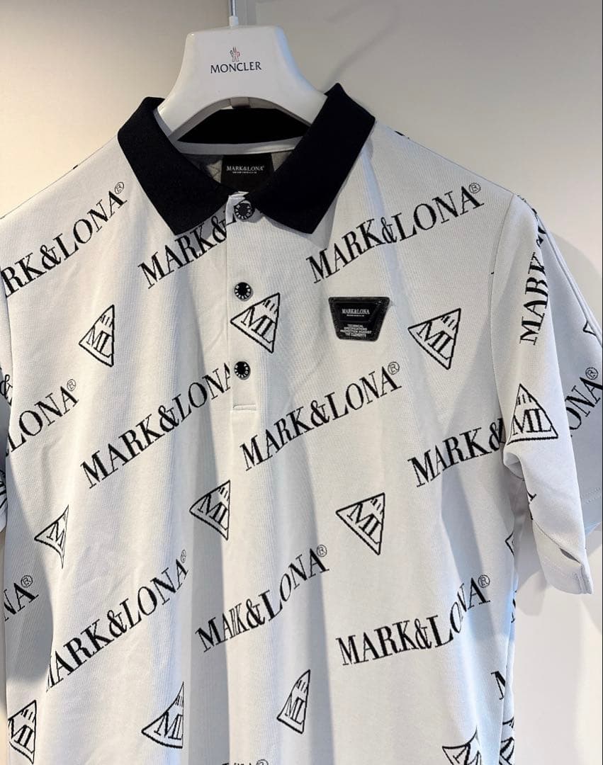 美品 ★ MARK&LONA コード ポロシャツ マーク&ロナ ホワイト 正規品