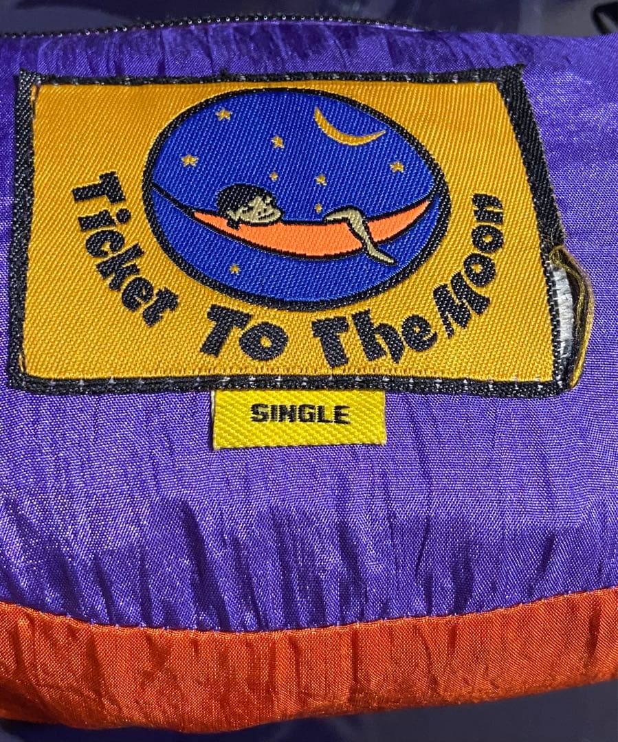 Ticket To The Moon ハンモックシングル 紫とオレンジ