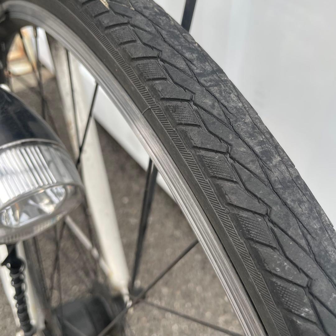 【都内/千葉引取】街乗り用自転車 27インチ カゴ/鍵/オートライト/6段変速付