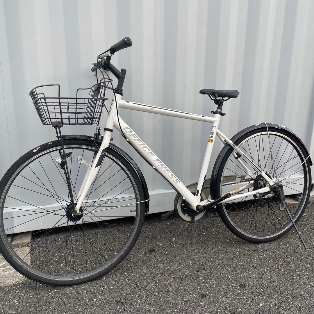 【都内/千葉引取】街乗り用自転車 27インチ カゴ/鍵/オートライト/6段変速付