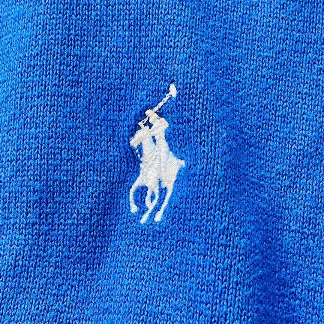 POLO GOLF ラルフローレン ジップジャケット青 刺繍ロゴ トラックトップ