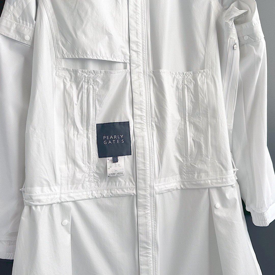 542　パーリーゲイツ ビックロゴレインワンピース定価44000円 白 2